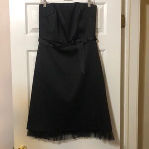 Vintage Laundry by Shelli Segal A-line, black strapless cocktail dress size 12.